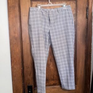 tapered plaid pants